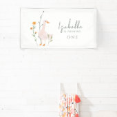 Eén Gekke Goose Fest Birthday Minimalism Classic Spandoek (Insitu)