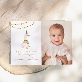 Een Gekke Goose foto verjaardagsfeestje Kaart