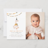 Een Gekke Goose foto verjaardagsfeestje Kaart (Voorkant)