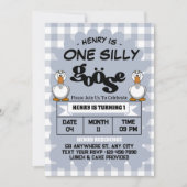 Een Gekke Goose Funny Schattige Boy 1st Verjaardag Kaart (Voorkant)