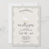 Een Gekke Goose Funny Schattige eerste verjaardags Kaart (Voorkant)