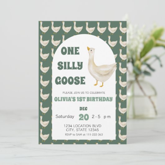 Een Gekke Goose Genderneutraal feest Verjaardag Kaart (Staand voorkant)