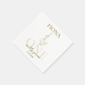 Een Gekke Goose Gingham 1e verjaardag Servet (Hoek)