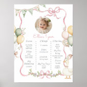 Een Gekke Goose Girl 1e verjaardag foto Milestone Poster (Voorkant)