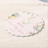 Een Gekke Goose Girl 1e verjaardag Kartonnen Onderzetters (Gekanteld)