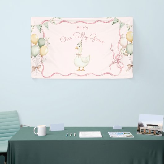 Een Gekke Goose Girl 1e verjaardag Spandoek (Beurs)
