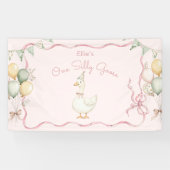 Een Gekke Goose Girl 1e verjaardag Spandoek (Horizontaal)