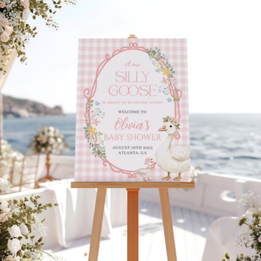 Een Gekke Goose Girl Baby shower welkomstbord Perfect Poster