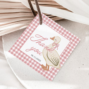 Een Gekke Goose Girl Roze Cottagecore Bedankjes Labels