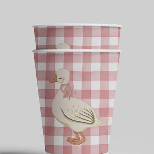 Een Gekke Goose Girl Roze Cottagecore Papieren Bekers