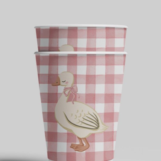 Een Gekke Goose Girl Roze Cottagecore Papieren Bekers