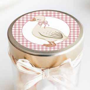 Een Gekke Goose Girl Roze Cottagecore Ronde Sticker