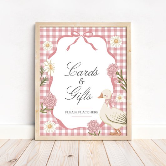 Een Gekke Goose Girl Roze Kaarten & geschenken Poster