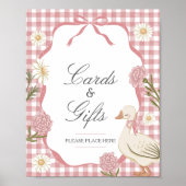 Een Gekke Goose Girl Roze Kaarten & geschenken Poster (Voorkant)