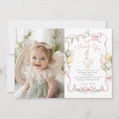 Een Gekke Goose Girl Verjaardag Foto Dank u kaart (Voorkant)