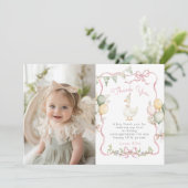 Een Gekke Goose Girl Verjaardag Foto Dank u kaart (Staand voorkant)