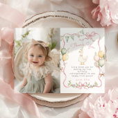 Een Gekke Goose Girl Verjaardag Foto Dank u kaart