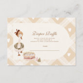 Een Gekke Goose grillige Baby shower Diapper Raffl Informatiekaartje (Voorkant)