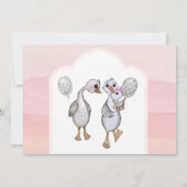 Een Gekke Goose Mama & Baby Roze Bedankt Card (Achterkant)