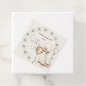 Een Gekke Goose Neutral Boho Baby 1e verjaardag Bedankjes Labels (In situ)