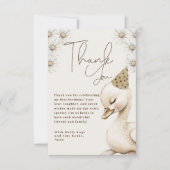 Een Gekke Goose Neutral Boho Baby 1e verjaardag Bedankkaart (Voorkant)