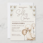 Een Gekke Goose Neutral Boho Baby 1e verjaardag Kaart (Voorkant)