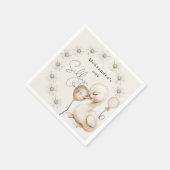 Een Gekke Goose Neutral Boho Baby 1e verjaardag Servet (Hoek)