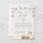 Een Gekke Goose Neutral Boho Baby shower Party Bedankkaart (Voorkant)