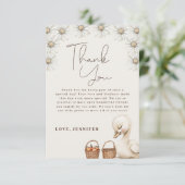 Een Gekke Goose Neutral Boho Baby shower Party Bedankkaart (Staand voorkant)