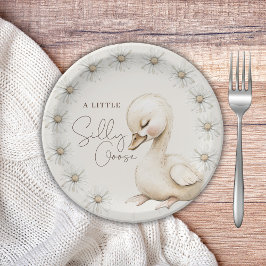 Een Gekke Goose Neutral Boho Baby shower Party Papieren Bordje