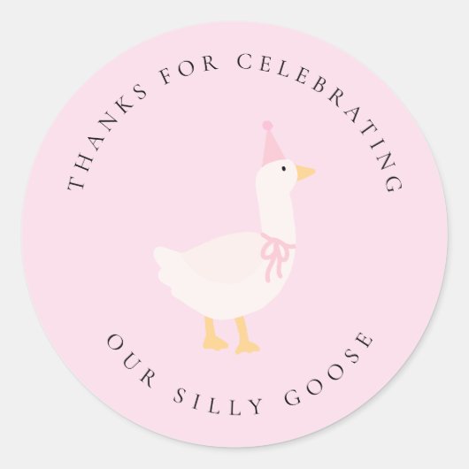 Een Gekke Goose Party Favoriet Sticker - Gekke Gan (Voorkant)