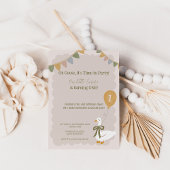 Een Gekke Goose Pastel verjaardagsuitnodiging Kaart