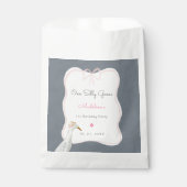 Een Gekke Goose Pink Bow 1e verjaardagsfeestje Bedankzakje (Voorkant)