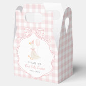 Een Gekke Goose Pink Bow Eerste Verjaardag Bedankdoosjes (Geopend)