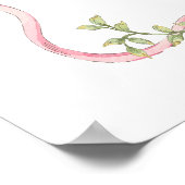 Een Gekke Goose Pink Bow Girl 1e verjaardag Welkom Poster (Hoek)