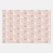 Een Gekke Goose Pink Girl's verjaardagsfeestje Inpakpapier Vel (Voorkant 2)