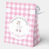 Een Gekke Goose Pink verjaardag Bedankdoosjes (Achterkant)