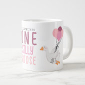 Een Gekke Goose Pink verjaardag Grote Koffiekop (Voorkant rechts)