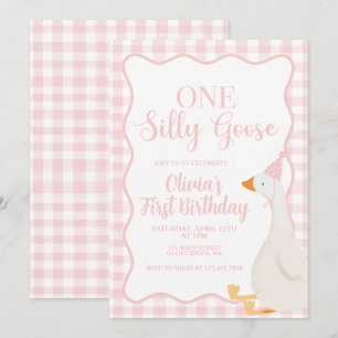 Een Gekke Goose roze Kaart