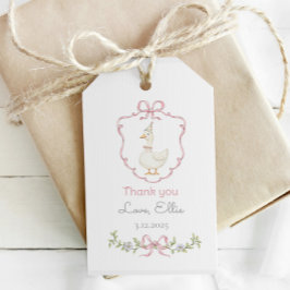 Een Gekke Goose Roze kam Meisje Verjaardag Dank u Cadeaulabel