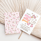 Een Gekke Goose Roze Meisje 1e Verjaardag Kaart