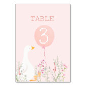 Een Gekke Goose Roze Meisjes 1e Verjaardag Kaart (Voorkant)