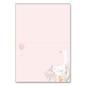 Een Gekke Goose Roze Meisjes 1e Verjaardag Plaats  Kaart (Voorkant)