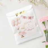 Een Gekke Goose Roze Pastel 1e Verjaardag Bedankzakje (Gezegeld)