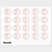 Een Gekke Goose Roze Pastel 1e Verjaardag Ronde Sticker (Vel)