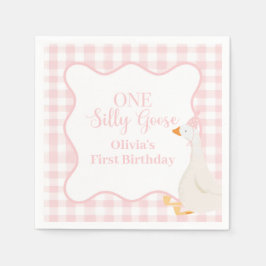 Een Gekke Goose roze Servet