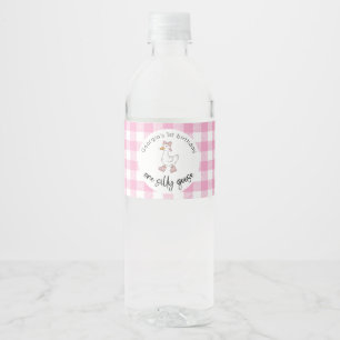 Een Gekke Goose Roze Verjaardag Gift Label Waterfles Etiket