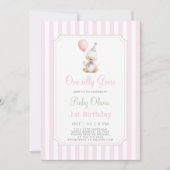 Een Gekke Goose Sage 1e verjaardag meisje uitnodig Kaart (Voorkant)