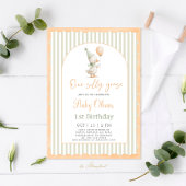 Een Gekke Goose Sage 1e verjaardagsuitnodiging Kaart