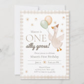 Een Gekke Goose Spring Party Boerderij eerste verj Kaart (Voorkant)